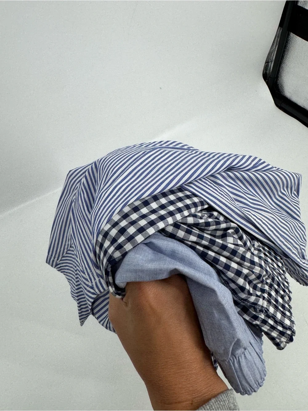 NWT J. Crew Woven Boxers Three-Pack Mixed Blue Cotton Soft Mens Size XL